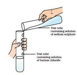 When a solution of sodium sulphate is added to a solution of barium ...