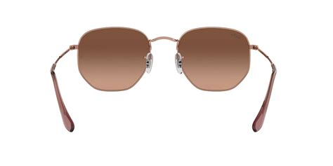 Ray Ban Rb3548n 9069a5 51 Hexagonal Copper Pink Gradient Brown Lenses