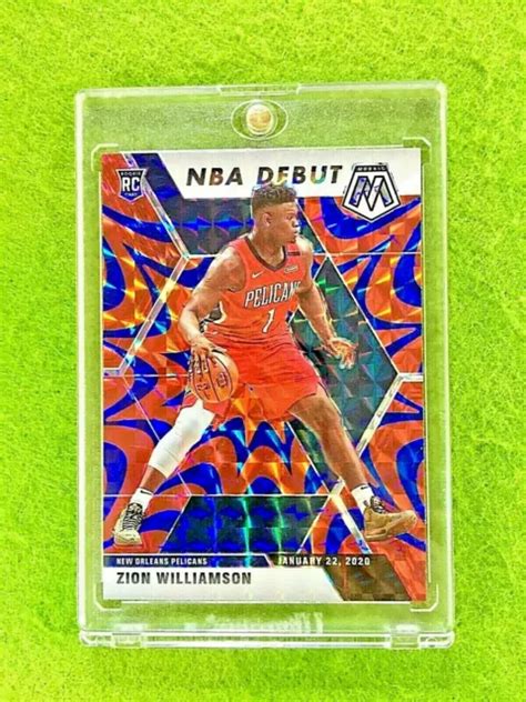 Zion Williamson Mosaic Blue Prizm Rookie Card Rc Panini Mosaic