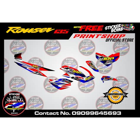 JRP Rouser 135 Kawasaki Full Set Sticker Decals Thailand X Pinas