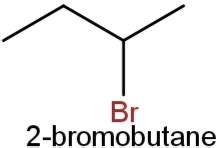 Provide a bond-line drawing for the structure of 2-bromobutane ...