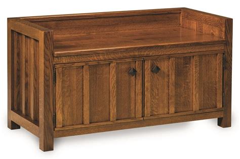 Two Doors Mission Bench From Dutchcrafters Amish Furniture