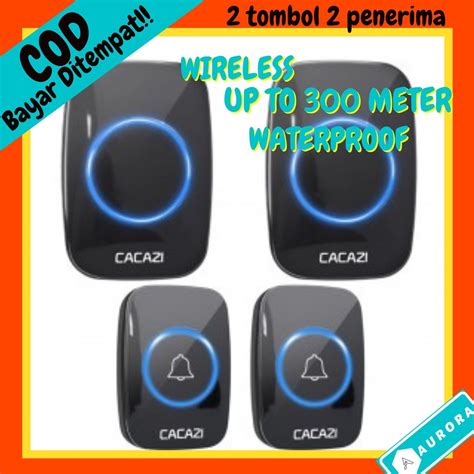 Jual Bel Rumah Wireless Door Bell Waterproof Pintu Receiver