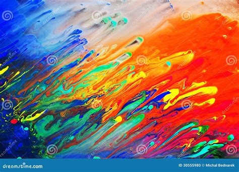 Colorful Abstract Acrylic Painting Stock Photo Image 30555980