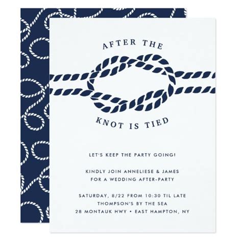 Knotted | Wedding After Party Invitation | Zazzle.com