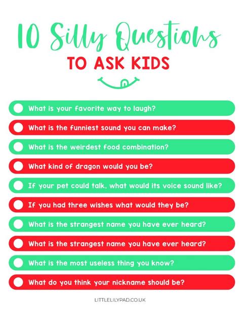 Silly Questions To Ask Kids | Fun questions for kids, Kids questions ...