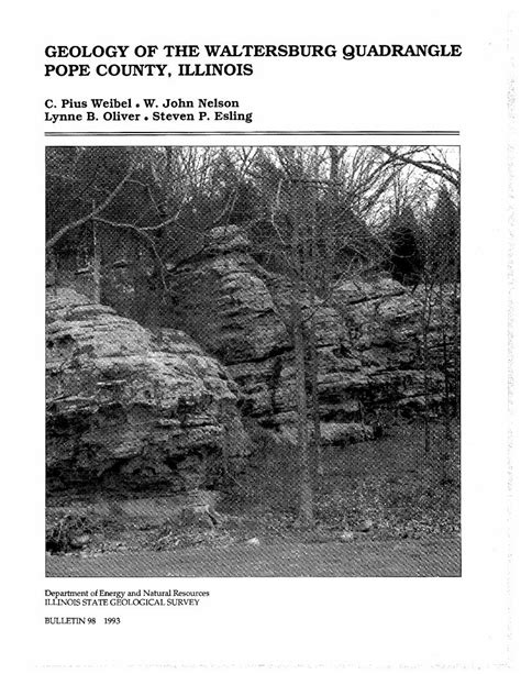 PDF GEOLOGY OF THE WmTE RANGLE POPE COUNTY ILLINOIlibrary Isgs