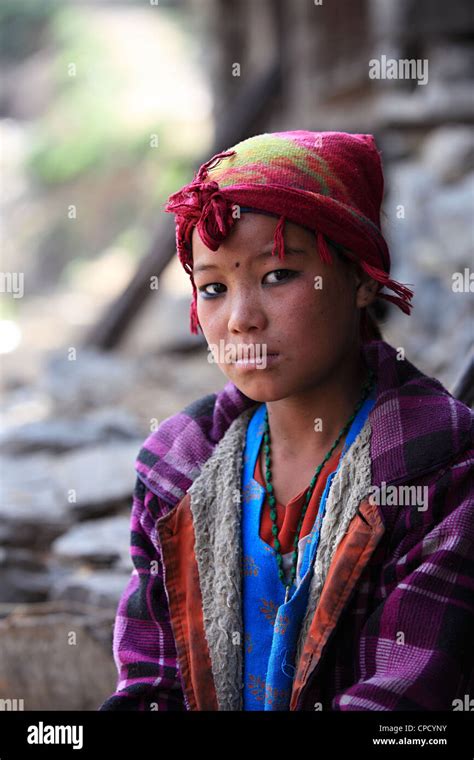 Nepali Tamang Rural Girl Stock Photo Alamy