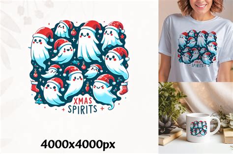 Xmas Spirits Ghosts Art By Utenbaw Thehungryjpeg