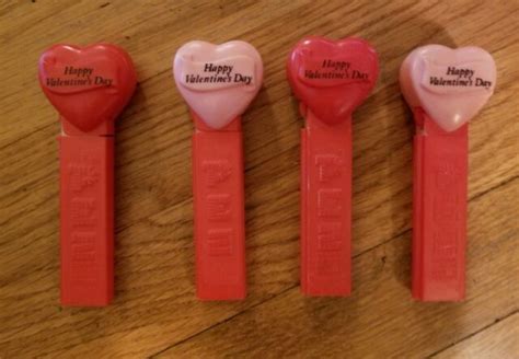 Pez Heart Dispenser Happy Valentines Day Pink Red Favor Lot Of 4 Ebay