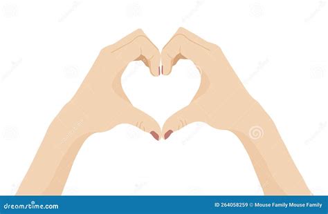 Two Hands Making Heart Sign Love Romantic Relationship Concept