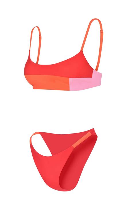 La Peonia Bikini In Red