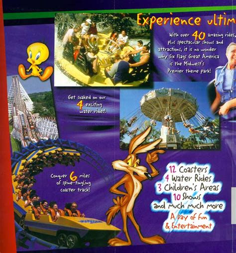 Theme Park Brochures Six Flags Great America Brochure