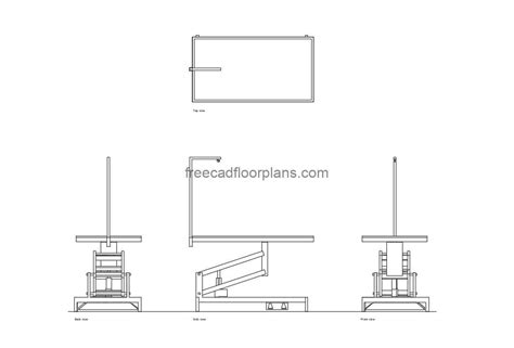 Dog Grooming Table - Free CAD Drawings