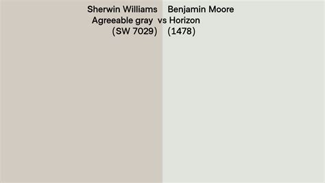 Sherwin Williams Agreeable Gray SW 7029 Vs Benjamin Moore Horizon