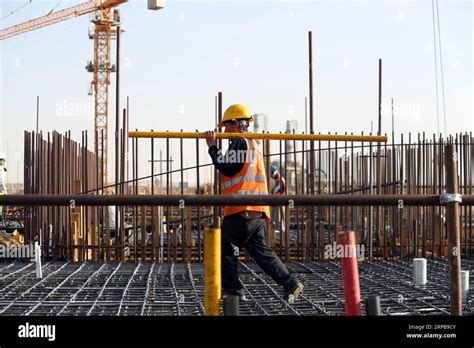 190601 CAIRO June 1 2019 A Man Works On The Construction Site