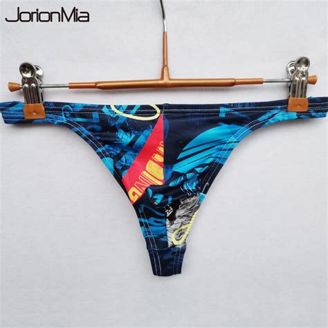 Fashion Print Mens Thongs And G Strings Low Rise Brief Penis