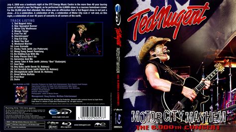 Jaquette Dvd De Ted Nugent Motor City Mayhem Blu Ray Cin Ma Passion