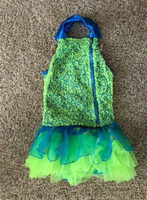 Lime Green & Blue Weissman Dance Costume Style 8817 S… - Gem