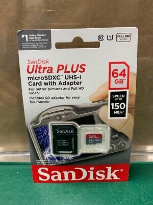 Sandisk Ultra Plus Gb Microsdxc Uhs I Card W Adapter Mb S