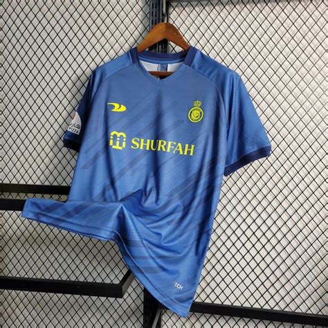 Camisa Al Nassr Away 22 23 Torcedor Duneus Masculino Azul