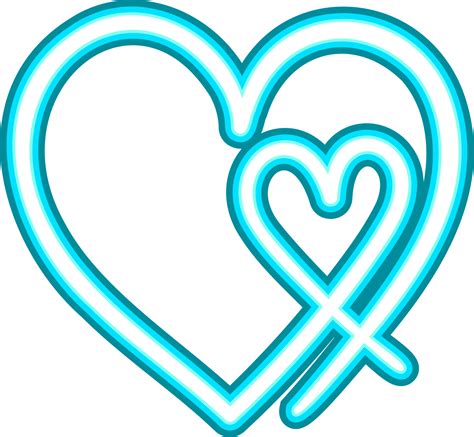 Vibrant Png Neon Heart Glowing Colorful Neon Light In Heart Shape