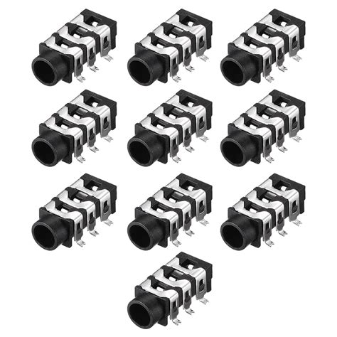 3 5 Mm Audio Jack Connector PCB Mount Female Socket 6Pin PJ 313D 10pcs