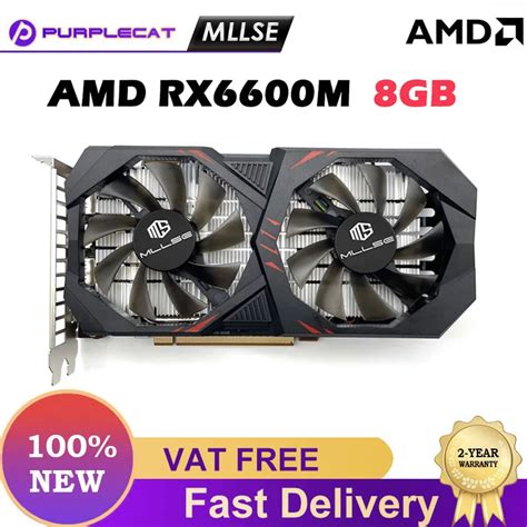 Mllse Tarjeta De Vídeo Amd Radeon Rx 6600m 8gb Gpu Gddr6 128bit 7nm Rx6600m Tarjeta Gráfica Amd