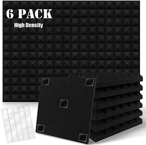 Amazon 6 Pack Acoustic Panels 12 X 12 X 2 Sound Proof Foam