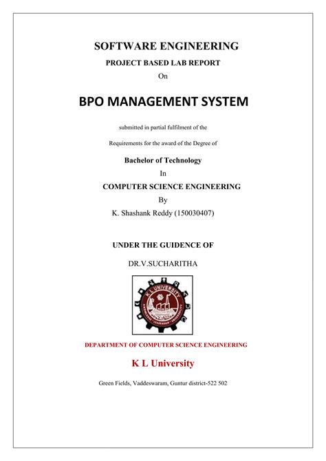 Bpo Management System Lab Report Pdf