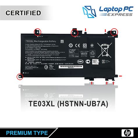 HP Battery TE03XL For HP Pavilion 15 UHD OMEN 15 5 BC000 15 BC015TX 15