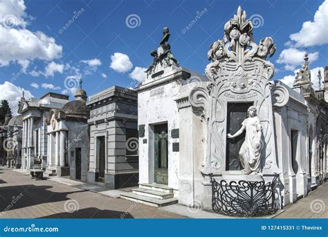 Cemetery La Recoleta, Buenos Aires. Argentina. Mausolea And Sculptures ...