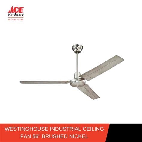 Westinghouse Ceiling Fan Industrial 3 Blade Brushed Nickel Shopee