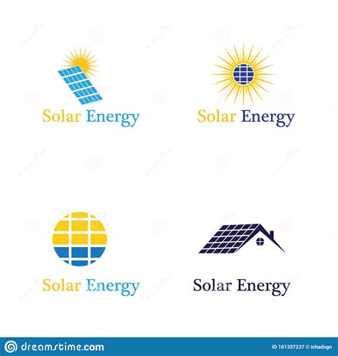 Solar Energy Logo Vector Stock Vector Illustration Of Vector 161337237