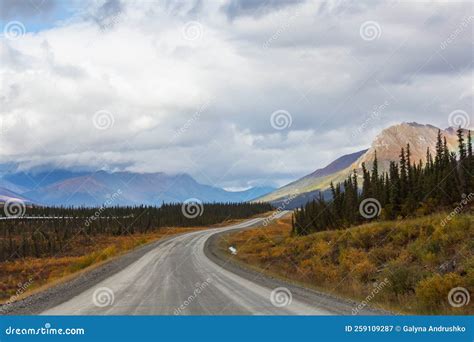 Road in Alaska stock image. Image of hill, road, park - 259109287