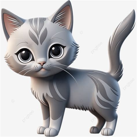 Lindo Gato Gris Png Ilustraci N Elemento Lindo Gato Png Imagen Para