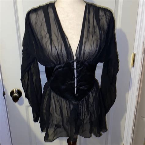 Tops Vintage Sheer Silk Jacket Poshmark