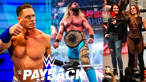 WWE PAYBACK 2023 ALL MATCH WINNERS SURPRISES John Cena Seth Rollins