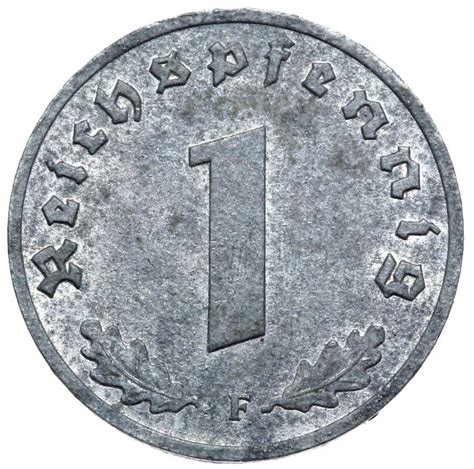 Niemcy III Rzesza Moneta 1 Reichspfennig 1943 F Stan MENNICZY