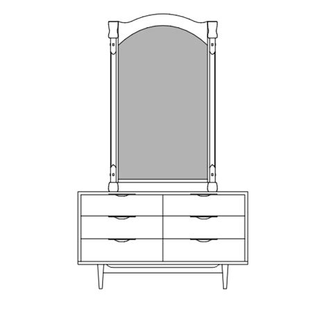 Simple Designed Dresser D Model Dwg Format Thousands Of Free Cad Blocks