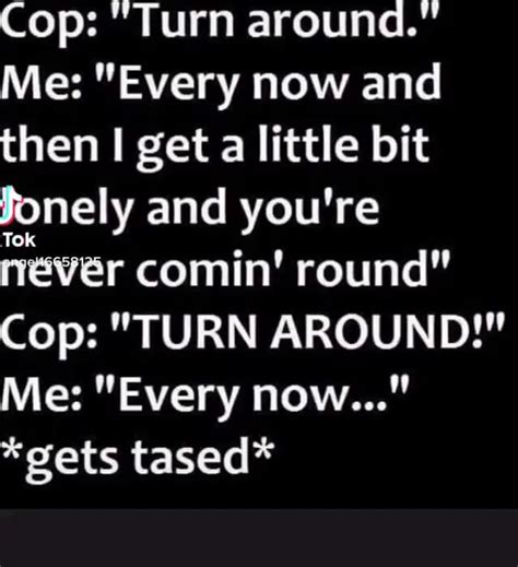 Cop Turn Around Me Every Now And Then I Get A Little Bit Fonely