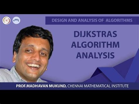 Dijkstras Algorithm Analysis Video Lecture Algorithms Computer