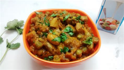 Matar Mushroom Masala How To Make Spicy Matar Mushroom Chits Kitchen