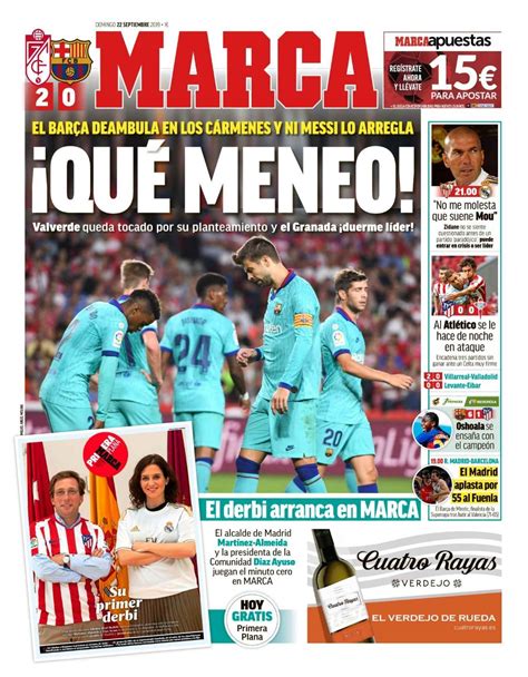 La Portada Del Diario Marca 22 09 2019