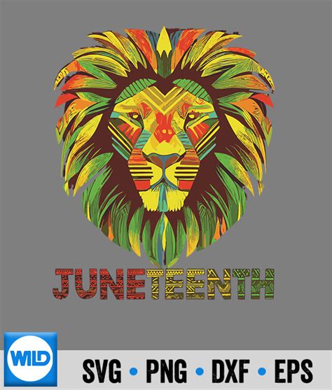 Juneteenth Svg Juneteenth Freedom Lion African Art American Black