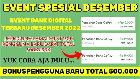 SPESIAL DESEMBER 100RB 50RB PENGGUNA BARU DAPAT BONUS TOTAL 500 000