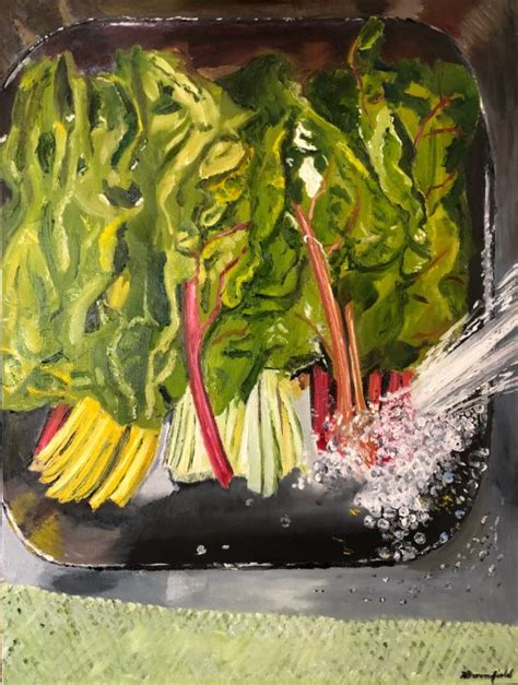 Rainbow Chard In The Sink Blandine Broomfield Paintings Prints