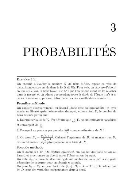 une urne contient n boules numérotées de 1 n et on effectue n tirages