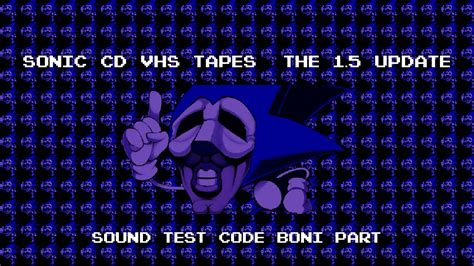 Sonic Cd Vhs Tapes Mp4 1 5 Sound Test Code Boni Part Youtube