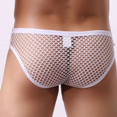 Men Mesh Brief Bikini Sexy See Through Swimwear Underwear Party Trunk Beachwear EBay